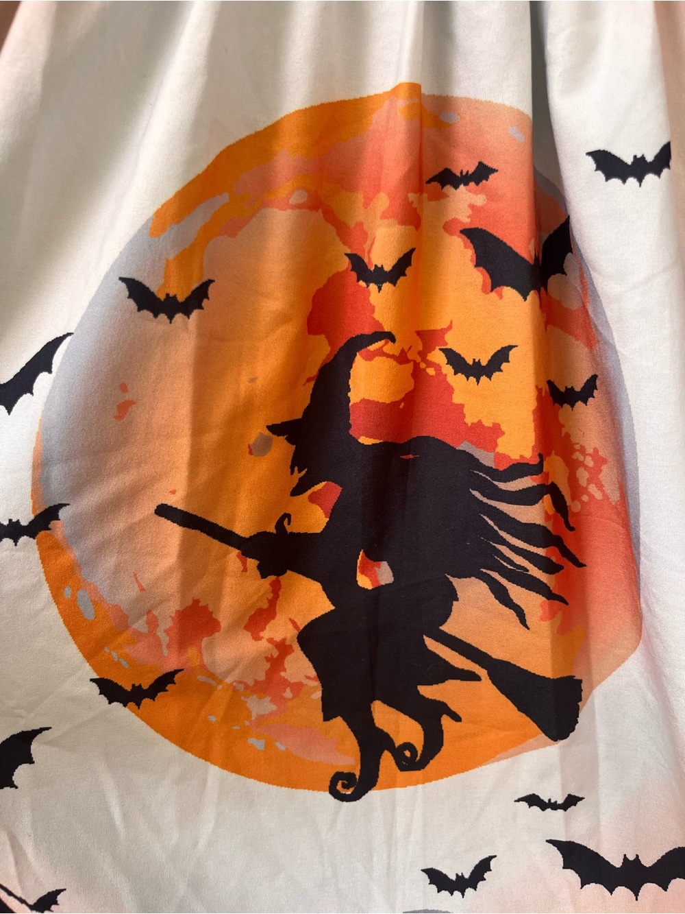 Halloween Ghost & Witch Dress - Black and Orange - Picture 4 of 6